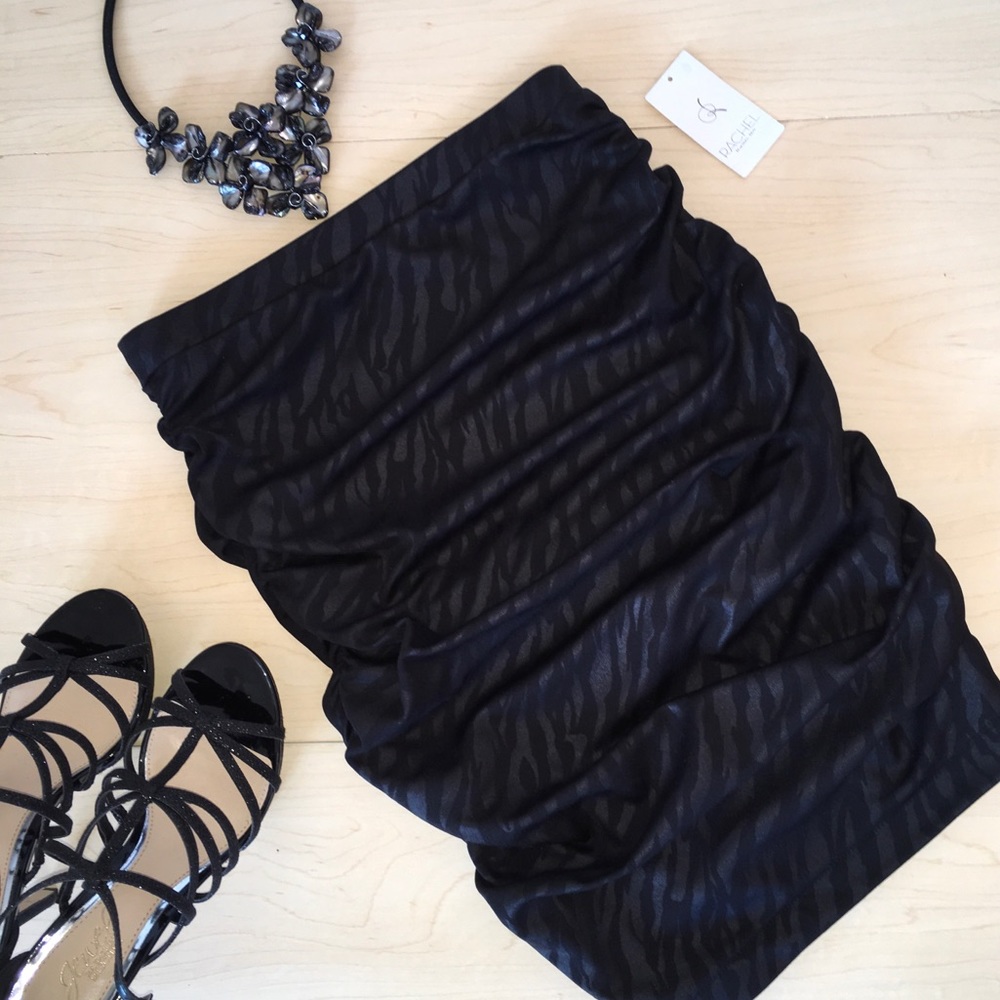 RACHEL Rachel Roy Black Zebra Print Top Size S NWT